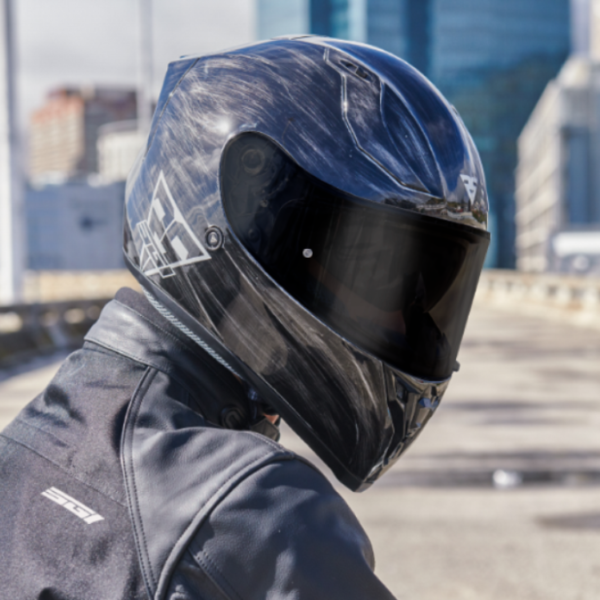 SGI SECA Dark Star Motorcycle Helmet - Image 4