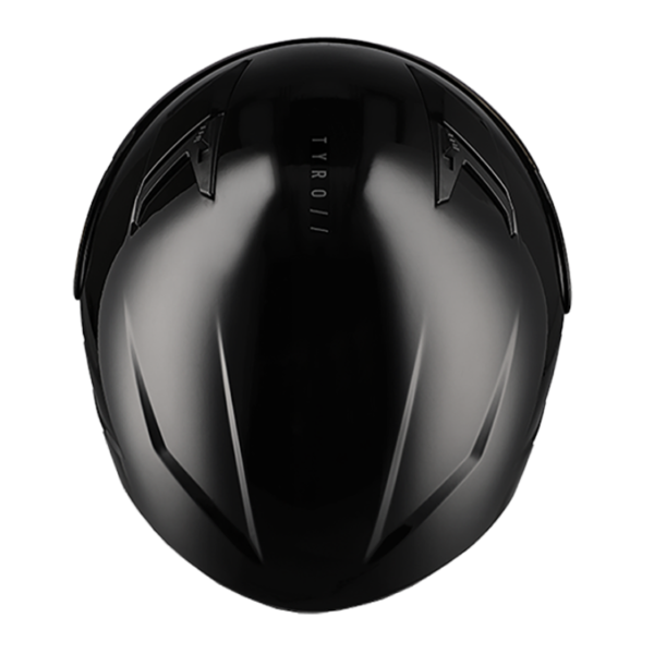 SGI TYRO Gloss Black Motorcycle Helmet - Image 2