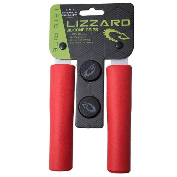 LIZZARD SILICONE GRIPS RED
