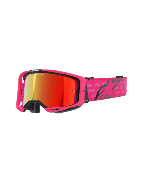Alpinestars Vision 5 Wordmark Goggles Pink/Yellow Mirror Red