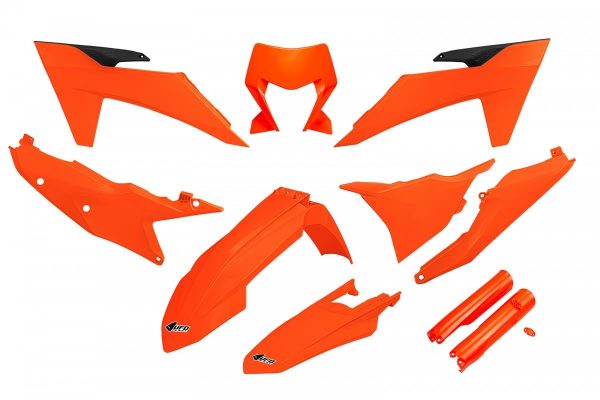 KTM EXC 2024 full kit with headlight neon orange