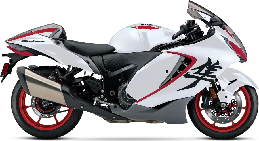 Suzuki Hayabusa in Pearl Brilliant White